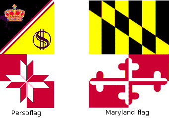 Andrew S. Rogers personal flag and Maryland flag